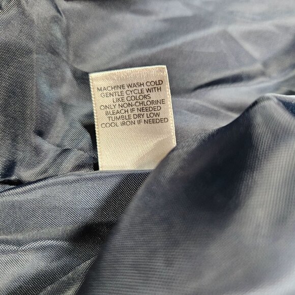 CJ Banks Blazer Womens 2X Blue White Ikat Open Front Ruffle Trim Preppy Jacket - Picture 5 of 9